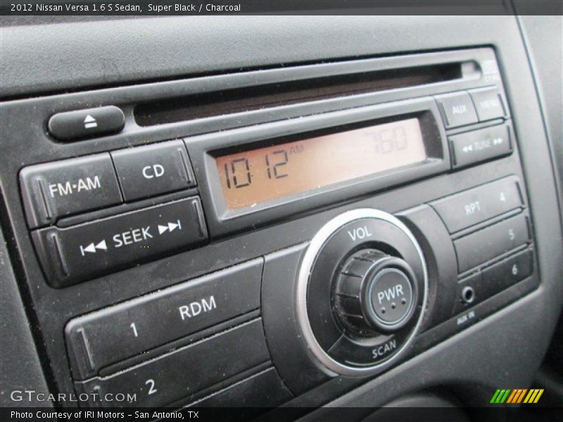 Super Black / Charcoal 2012 Nissan Versa 1.6 S Sedan
