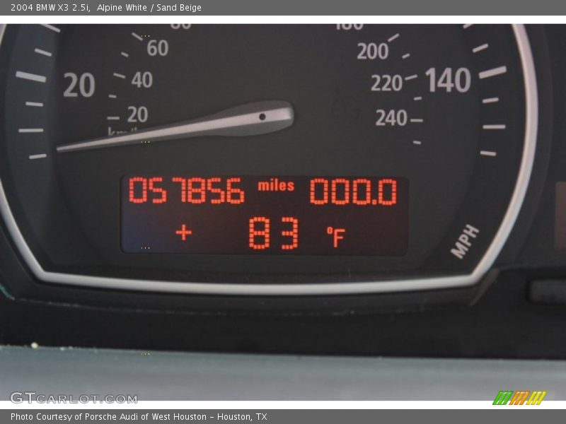 Alpine White / Sand Beige 2004 BMW X3 2.5i