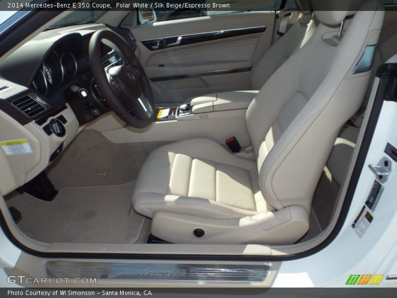 Polar White / Silk Beige/Espresso Brown 2014 Mercedes-Benz E 350 Coupe