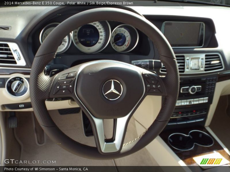 Polar White / Silk Beige/Espresso Brown 2014 Mercedes-Benz E 350 Coupe