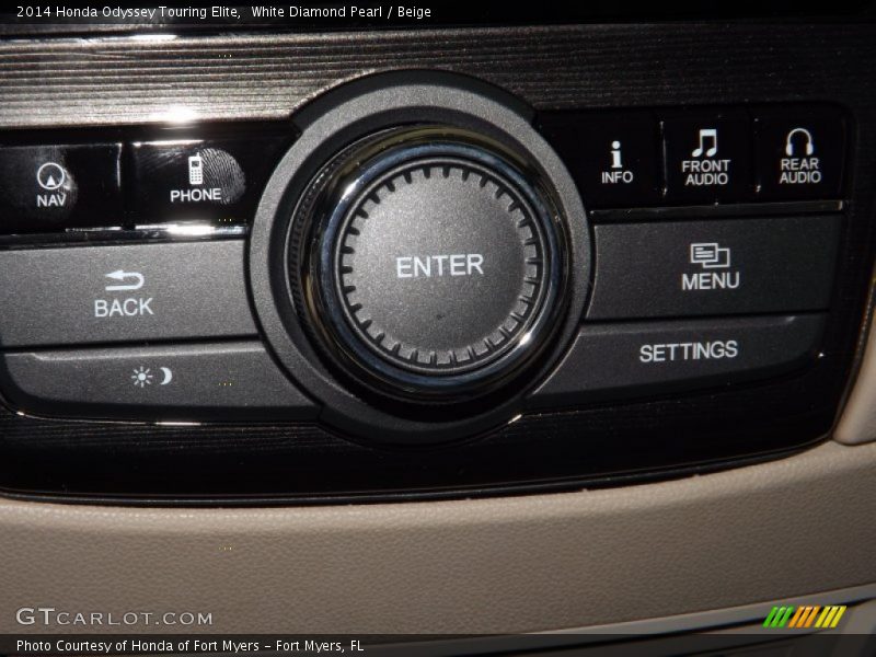 White Diamond Pearl / Beige 2014 Honda Odyssey Touring Elite