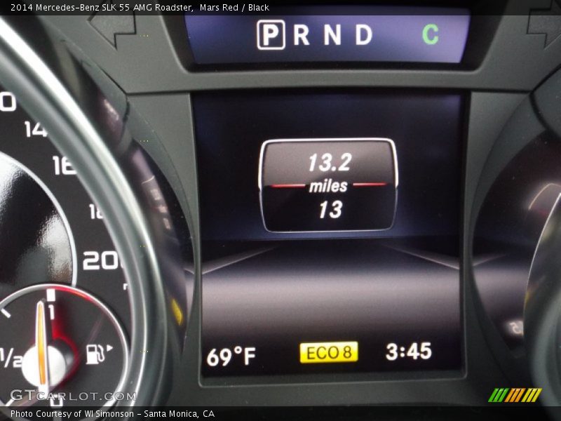 Mars Red / Black 2014 Mercedes-Benz SLK 55 AMG Roadster