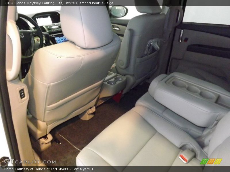 White Diamond Pearl / Beige 2014 Honda Odyssey Touring Elite