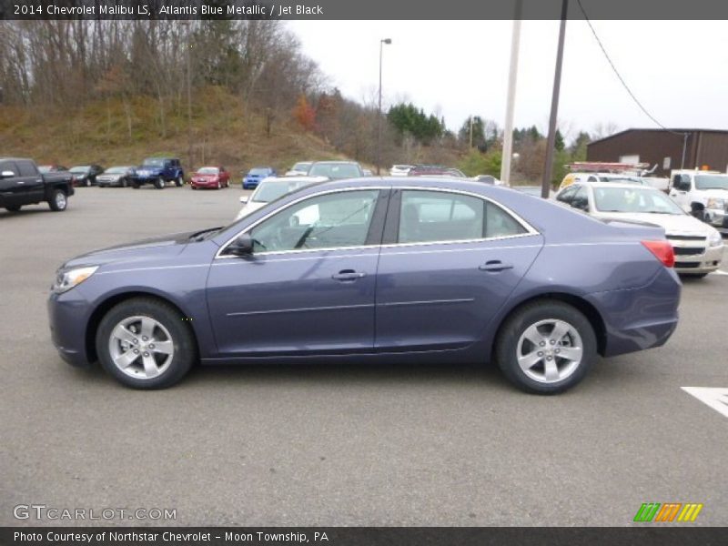 Atlantis Blue Metallic / Jet Black 2014 Chevrolet Malibu LS