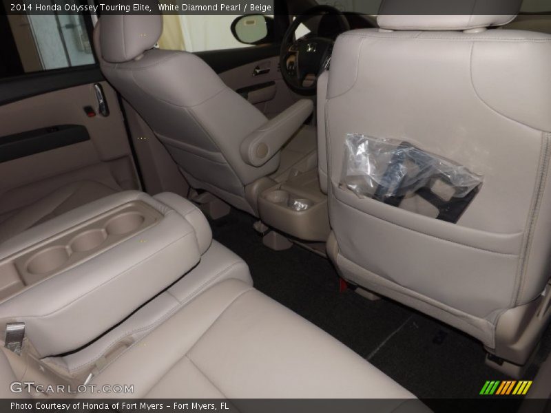 White Diamond Pearl / Beige 2014 Honda Odyssey Touring Elite