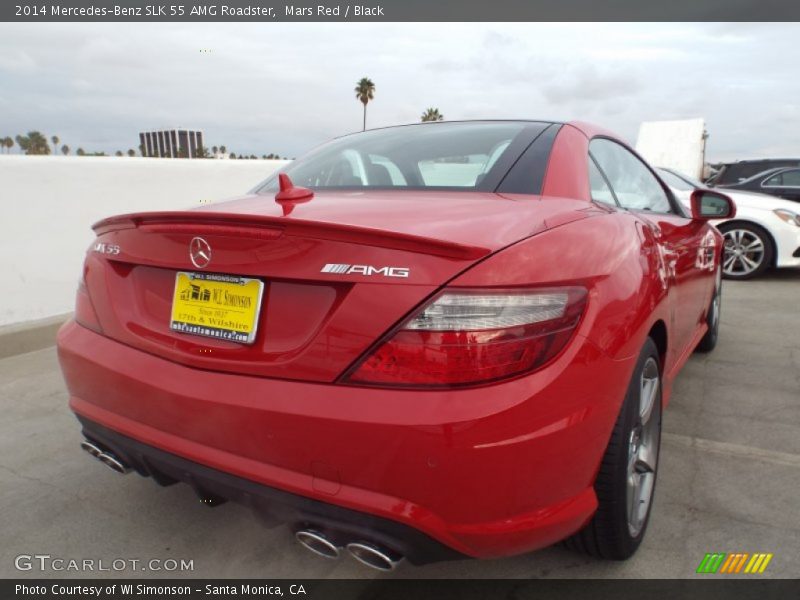 Mars Red / Black 2014 Mercedes-Benz SLK 55 AMG Roadster