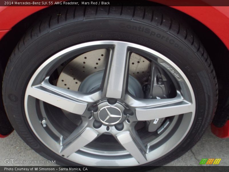Mars Red / Black 2014 Mercedes-Benz SLK 55 AMG Roadster