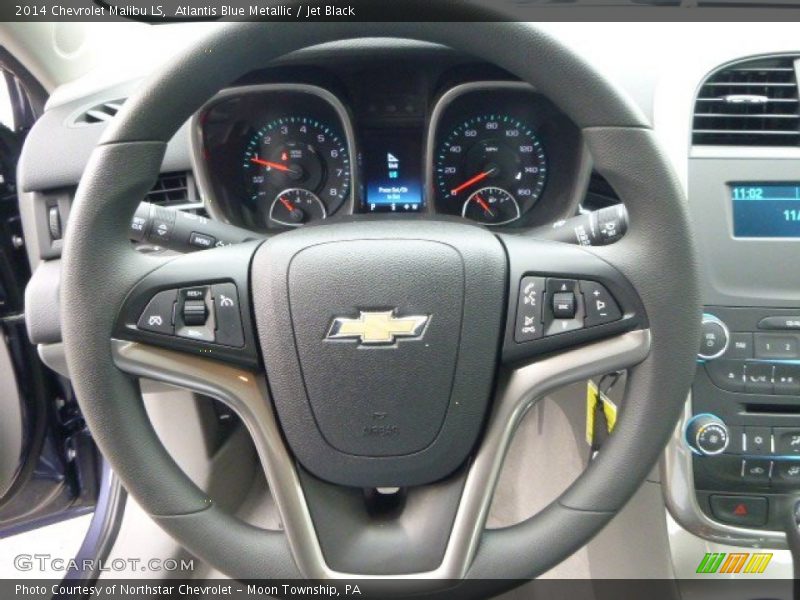 Atlantis Blue Metallic / Jet Black 2014 Chevrolet Malibu LS