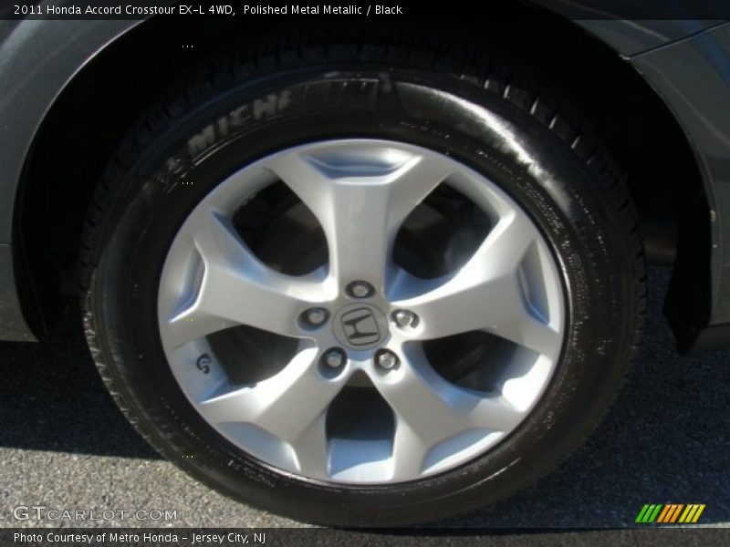 Polished Metal Metallic / Black 2011 Honda Accord Crosstour EX-L 4WD