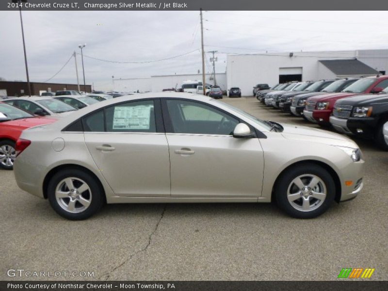 Champagne Silver Metallic / Jet Black 2014 Chevrolet Cruze LT