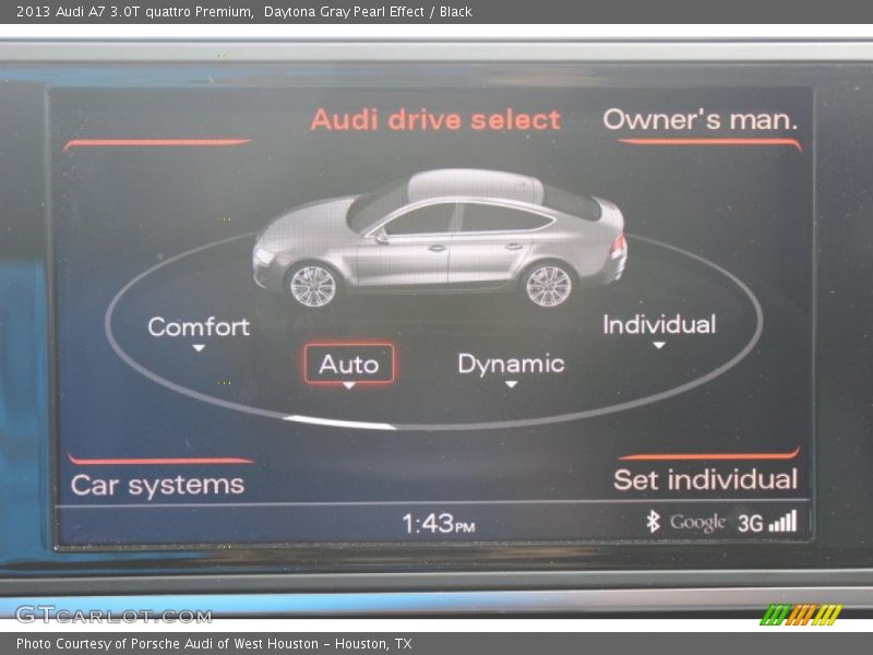 Daytona Gray Pearl Effect / Black 2013 Audi A7 3.0T quattro Premium