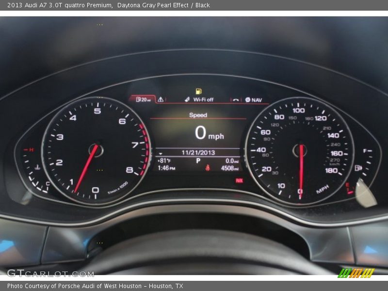 Daytona Gray Pearl Effect / Black 2013 Audi A7 3.0T quattro Premium