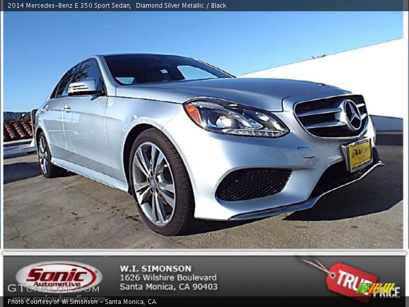 Diamond Silver Metallic / Black 2014 Mercedes-Benz E 350 Sport Sedan