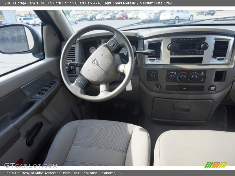Light Khaki Metallic / Medium Slate Gray 2008 Dodge Ram 1500 Big Horn Edition Quad Cab 4x4
