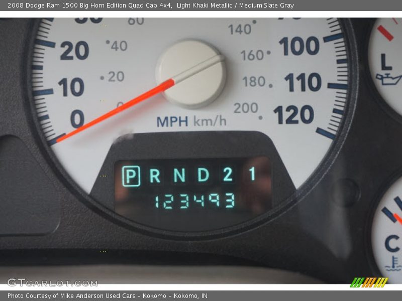 Light Khaki Metallic / Medium Slate Gray 2008 Dodge Ram 1500 Big Horn Edition Quad Cab 4x4