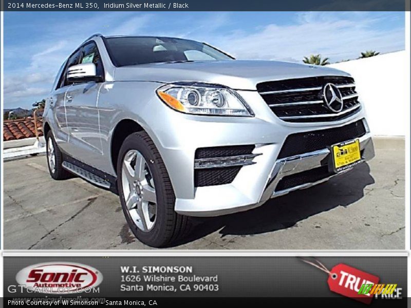 Iridium Silver Metallic / Black 2014 Mercedes-Benz ML 350