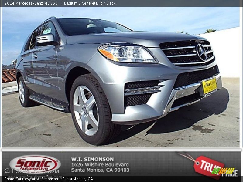 Paladium Silver Metallic / Black 2014 Mercedes-Benz ML 350