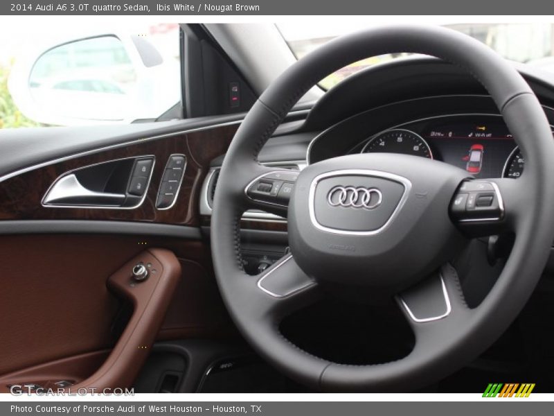 Ibis White / Nougat Brown 2014 Audi A6 3.0T quattro Sedan