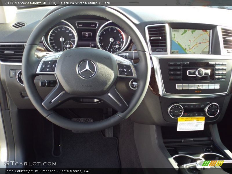 Paladium Silver Metallic / Black 2014 Mercedes-Benz ML 350
