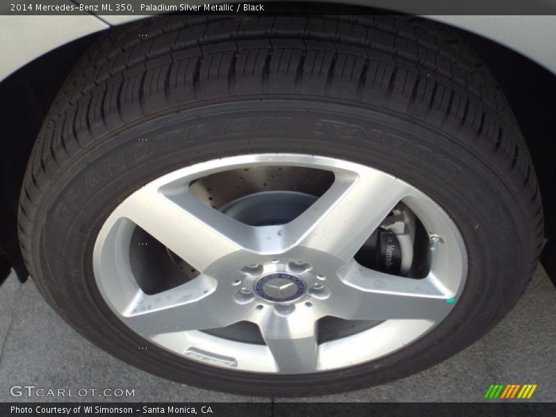 Paladium Silver Metallic / Black 2014 Mercedes-Benz ML 350