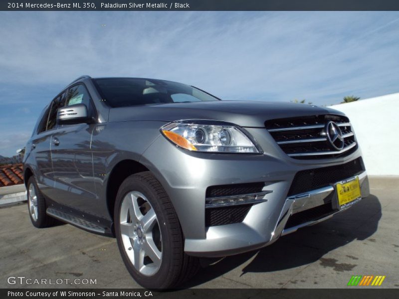 Paladium Silver Metallic / Black 2014 Mercedes-Benz ML 350