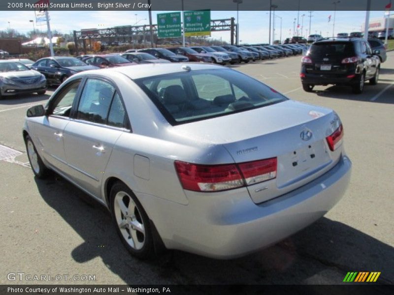 Bright Silver / Gray 2008 Hyundai Sonata Limited