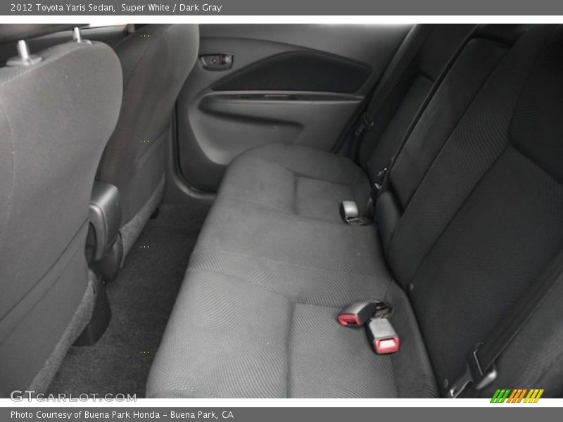 Super White / Dark Gray 2012 Toyota Yaris Sedan