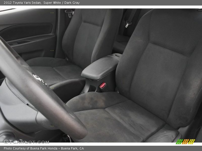Super White / Dark Gray 2012 Toyota Yaris Sedan