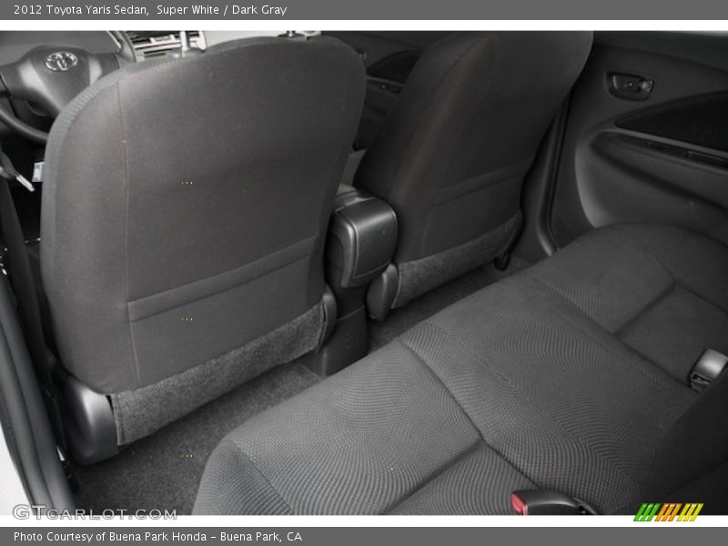 Super White / Dark Gray 2012 Toyota Yaris Sedan