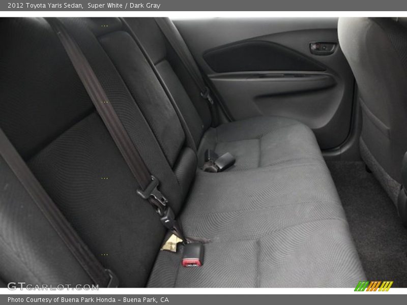 Super White / Dark Gray 2012 Toyota Yaris Sedan