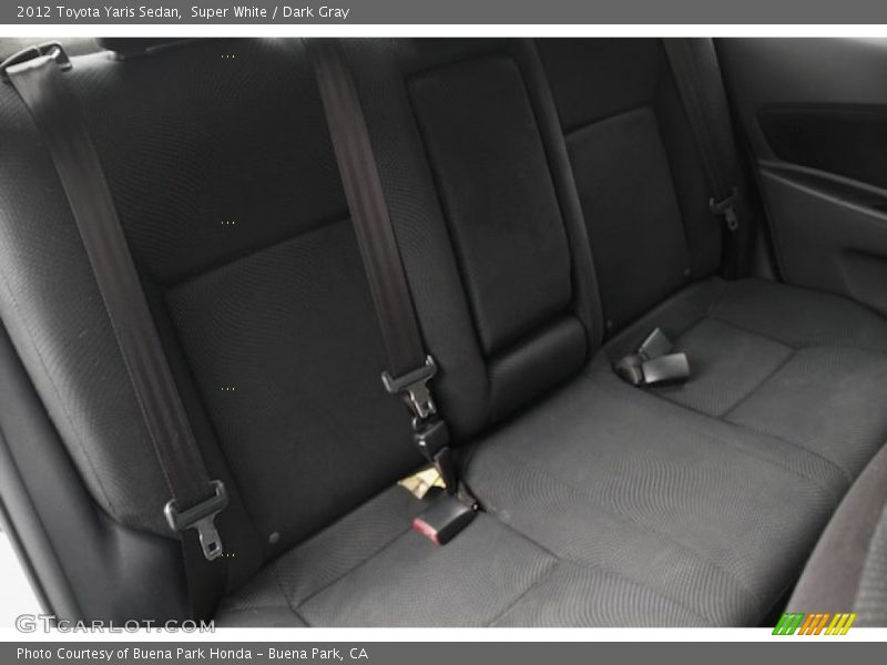 Super White / Dark Gray 2012 Toyota Yaris Sedan