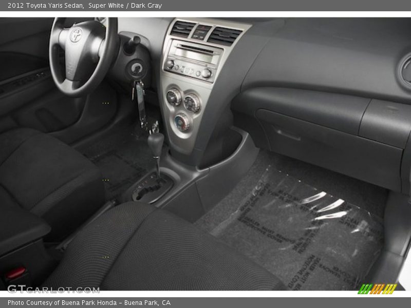Super White / Dark Gray 2012 Toyota Yaris Sedan