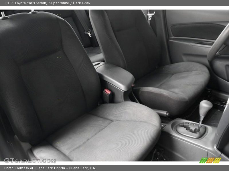 Super White / Dark Gray 2012 Toyota Yaris Sedan
