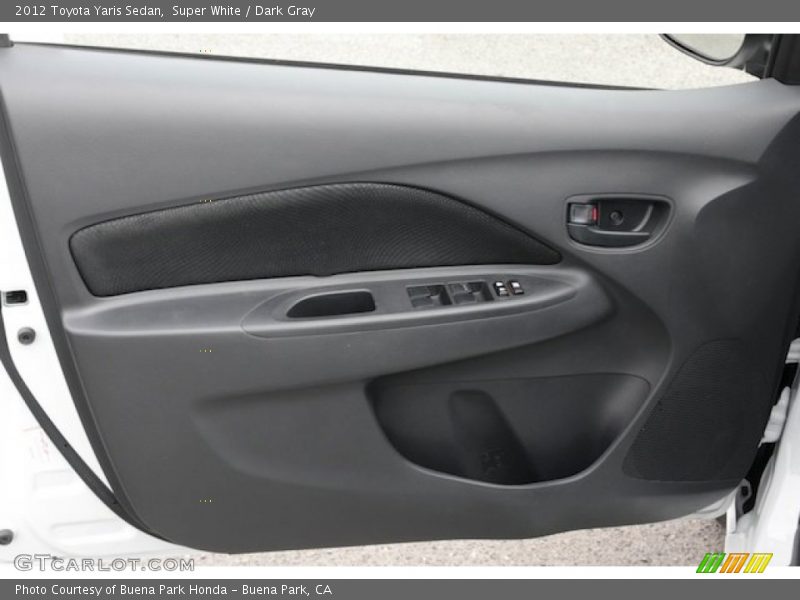Super White / Dark Gray 2012 Toyota Yaris Sedan