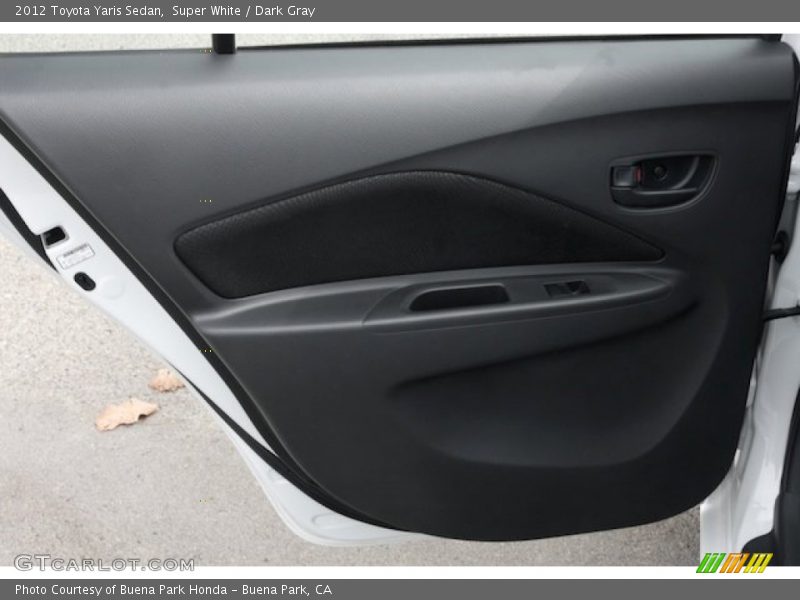 Super White / Dark Gray 2012 Toyota Yaris Sedan