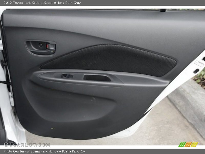 Super White / Dark Gray 2012 Toyota Yaris Sedan