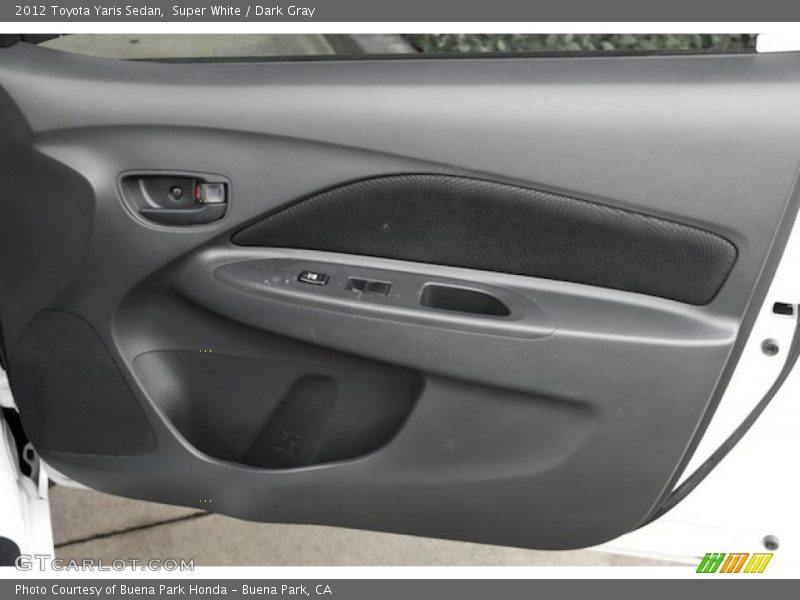 Super White / Dark Gray 2012 Toyota Yaris Sedan