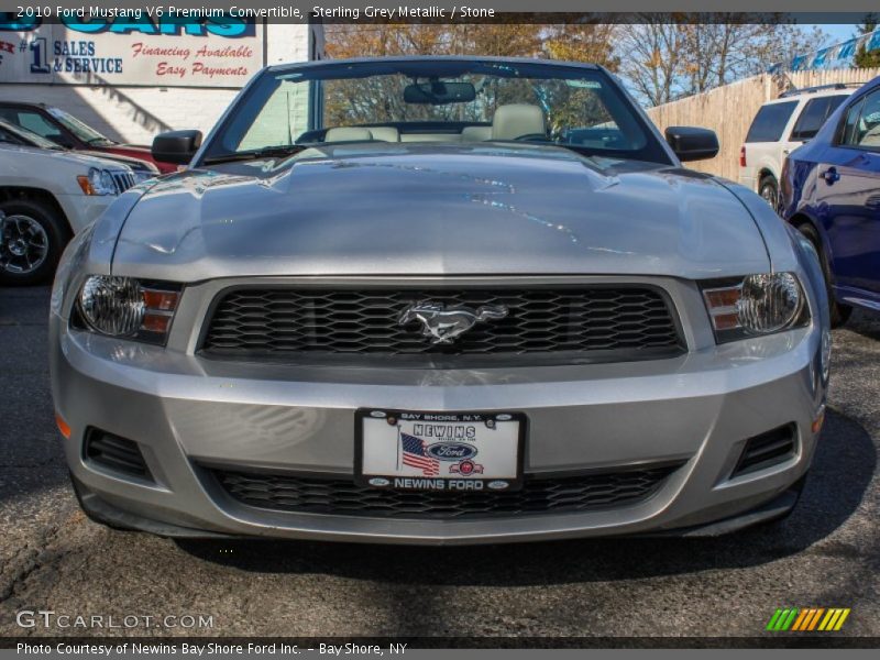 Sterling Grey Metallic / Stone 2010 Ford Mustang V6 Premium Convertible