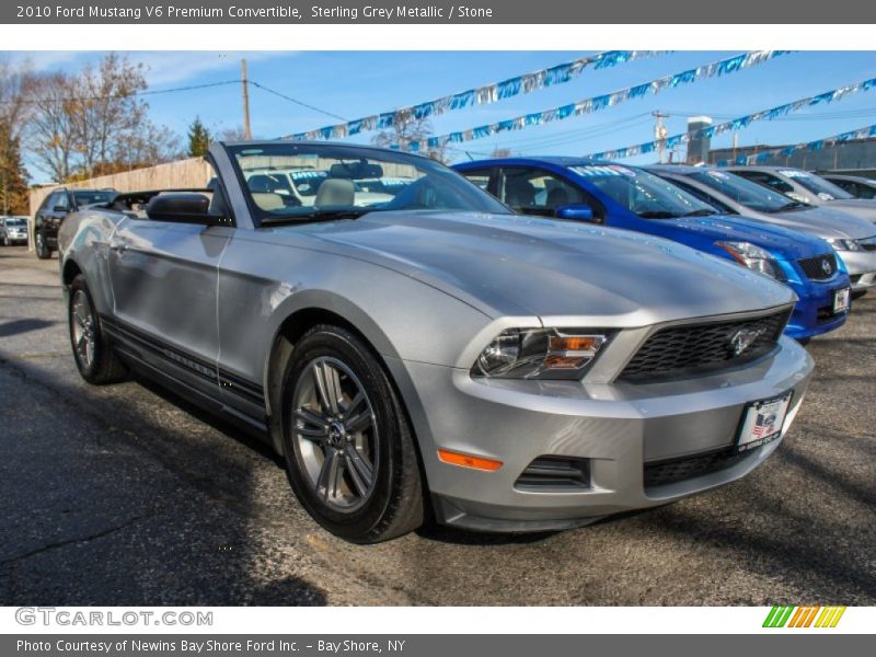 Sterling Grey Metallic / Stone 2010 Ford Mustang V6 Premium Convertible