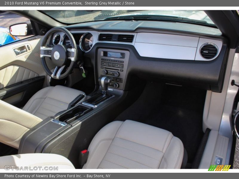 Sterling Grey Metallic / Stone 2010 Ford Mustang V6 Premium Convertible