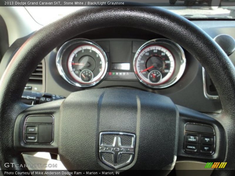 Stone White / Black/Light Graystone 2013 Dodge Grand Caravan SXT