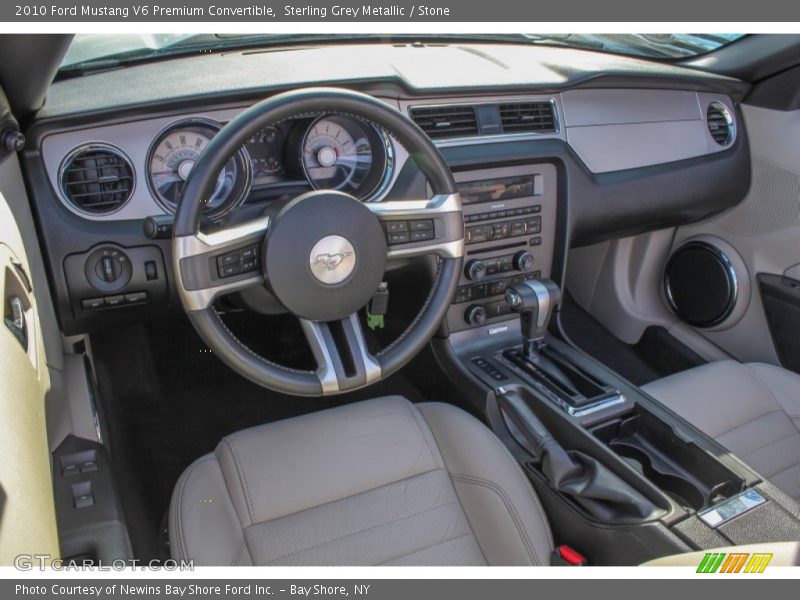 Sterling Grey Metallic / Stone 2010 Ford Mustang V6 Premium Convertible