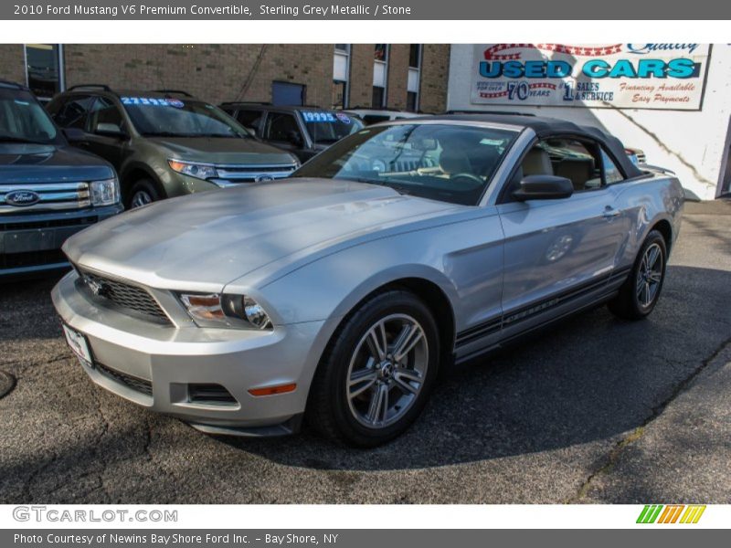 Sterling Grey Metallic / Stone 2010 Ford Mustang V6 Premium Convertible