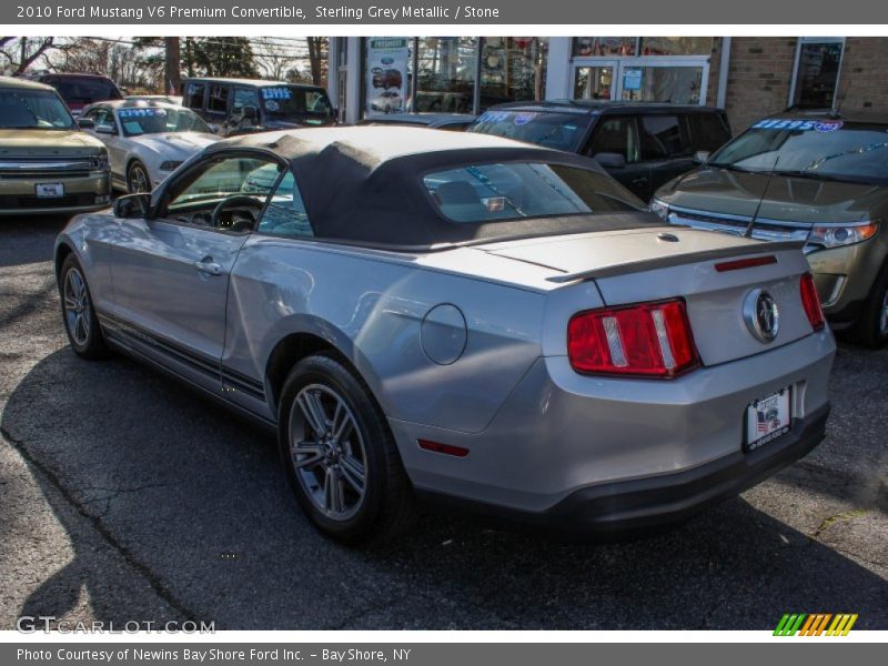 Sterling Grey Metallic / Stone 2010 Ford Mustang V6 Premium Convertible