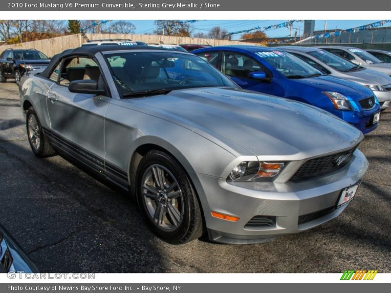 Sterling Grey Metallic / Stone 2010 Ford Mustang V6 Premium Convertible