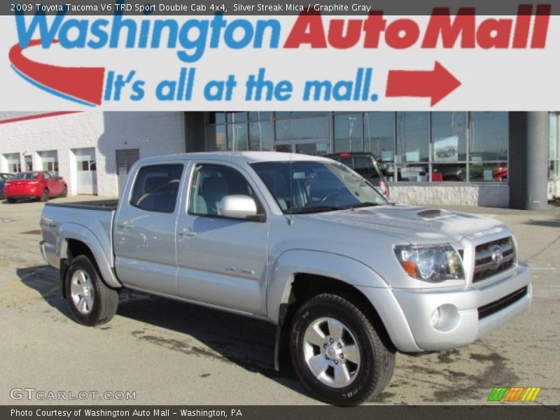 Silver Streak Mica / Graphite Gray 2009 Toyota Tacoma V6 TRD Sport Double Cab 4x4