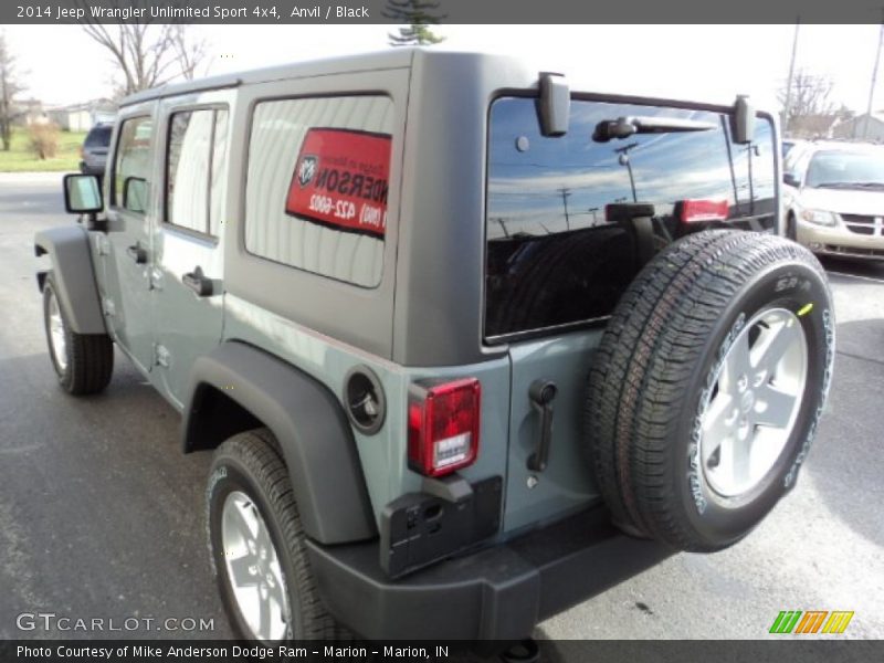 Anvil / Black 2014 Jeep Wrangler Unlimited Sport 4x4