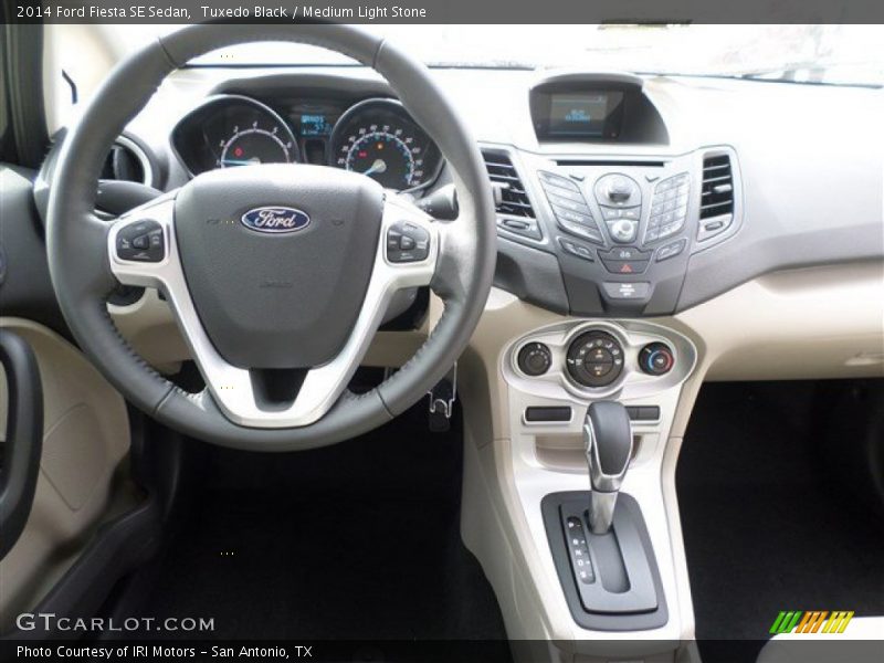 Tuxedo Black / Medium Light Stone 2014 Ford Fiesta SE Sedan