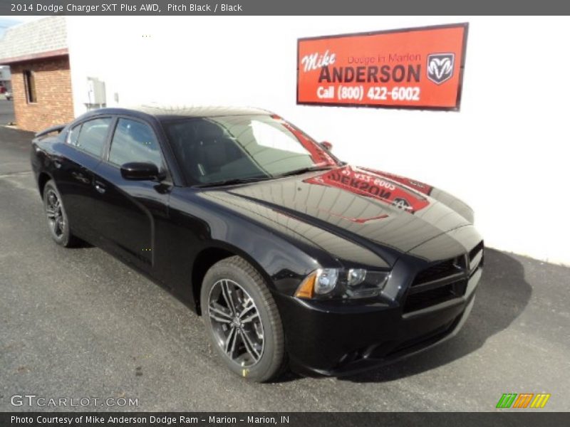 Pitch Black / Black 2014 Dodge Charger SXT Plus AWD