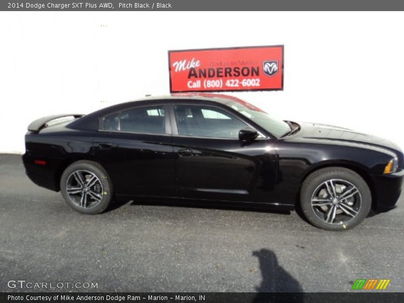 Pitch Black / Black 2014 Dodge Charger SXT Plus AWD